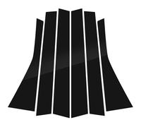 Garnitures Pilier Fenêtre Compatible Avec Jazz 5 Portes À Hayon 2004 2005 2006 2007 6 Pièces Noir Brillant Garniture De Montant Porte Autocollant Ensemble Couverture Fenêtre