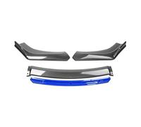 Garnitures Séparateur Parechocs Avant Lot 4 Séparateurs Universels Pare-Chocs Avant Voiture Bande Rouge pour Accent ABS Protection Ajustement Direct Protection d'angle Latérale(Carbon Fiber Blue)