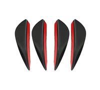 Garnitures Séparateur Parechocs Avant Lot De 4 Ou 6 Diffuseurs Universels pour Pare-Choc Avant Ailerons De Carrosserie Aileron De Voiture Décoration De Tuning(4PCS Black)