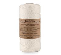 GARNIYARN Fil de cuisine 200 m - Résistant à la chaleur jusqu'à 240 °C - 100 % coton - Convient à un usage alimentaire - Fil de boucher de 2 mm pour roulages, rôtis et volailles