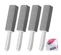 GAROMIA Brosse De Nettoyage Pierre Ponce, 4 Pierre à Nettoyer pour Toilettes avec PoignéE, Pierres Ponces De Nettoyage Pierre De Nettoyage en Pierre Ponce pour Toilettes Cuisine Douche Piscine
