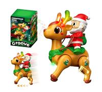 GAROMIA Jouet Père Noël dansant qui chante - Père Noël - Élan - Jouet électrique - Figurine de Noël - Cadeau de Noël