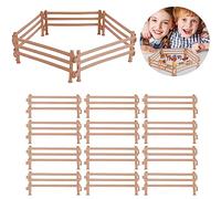 GAROMIA Lot de 40 accessoires de clôture pour chevaux - Clôture de jeu pour enfants - Ferme - Mini cheval - Clôture corral - Panneau de clôture pour micro paysage - Décoration