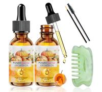 GAROMIA Pumpkin Seed Oil For Hair 2 Lot de flacons d'huile de graines de citrouille pour la croissance des cheveux 100% pure huile de massage bio pour la réparation des cheveux abîmés (Oil-b)