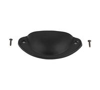 Garosa 10 PCS Poignée de Coquille Vintage Tiroir Poignées Vintage Décoratif Forme De La Forme Poignée Pull Poignées Rétro Boutons En Métal pour Armoires De Cuisine Placard Meubles Tiroir Meuble(noir)