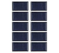 Garosa 10 Pièces 5V 300mA 0.15W Polysilicium Petite Cellule Solaire Bricolage Panneau de Chargeur Solaire, Mini Cellules Solaires pour Projets, Jouet Lumière, Panneaux Solaires