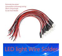 Garosa 10pcs 12v 3mm Diode Ampoule LED diode électroluminescente LED câblé multicolore câble de lumière LED à économie d'énergie diode électroluminescente câblage 20cm