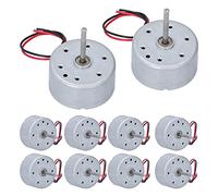 Garosa 10pcs Micro Moteur DC Kit pour Équipement de Domotique de Terrain | Mini éolienne électrique 3V, réduction de boîte de vitesses à couple élevé, brosses en alliage résistantes à la chaleur,