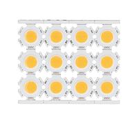 Garosa 12 Pièces Puces LED Perles de Lampe à LED COB Composant émetteur de Lumière 5 W Haute Puissance 15 17 V pour Bricolage Spots Downlight Plafonnier(Lumière chaude),Perles De