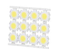 Garosa 12 Pièces Puces LED Perles de Lampe à LED COB Composant émetteur de Lumière 5 W Haute Puissance 15 17 V pour Bricolage Spots Downlight Plafonnier(Lumière blanche),Perles De