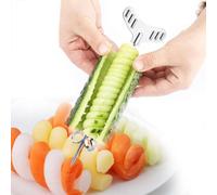 Garosa 2 PCS/Set Légumes Spirale Légumes en Spirale en Acier Inoxydable Veggie Pâtes Spaghetti Maker Pratique Puissant Sucker Spiral