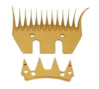 Garosa 2 Pièces Lame de Cisaillement électrique pour Moutons en Acier à Haute Teneur en Carbone 13 Dents Courbes Peigne pour Animaux Lame de Tondeuse de Remplacement pour Cisaillement