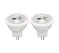 Garosa 2 Pièces MR11 GU4 Ampoules LED Projecteur 3W Source de Lumière Blanche 410LM Angle de Faisceau de 38 Degrés Basse Tension 12-24V DC Variable pour Armoires D'éclairage sur (Blanc naturel 4000K)