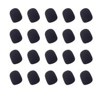 Garosa 20 Pièces Housse en Mousse de Microphone à Réduction de Bruit pour Micro Lavalier, Filtre Anti-pop de qualité Sonore Améliorée pour une Utilisation en Extérieur, Noir, 2x1.7x1.7cm (BLACK)