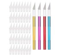 Garosa 4 pièces Artisanat Couteau avec 40 pièces Lames Précision Art Couteau Ensemble Coupeur à Main Sculpture Outil pour Caoutchouc Tampon Papier Coupe Modèle Art Travail Outil