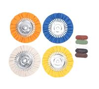 Garosa 4 Pièces Roues de Polissage des Voies Respiratoires 8 Pouces 4,5 Pouces Meuleuse D'angle Tampon de Roue de Polissage en Métal en Aluminium pour la Finition des Miroirs de Voiture