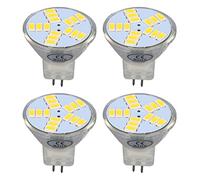 Garosa 4PCS DC12V 5W 15LED MR11 Ampoule Double Pin Base Paysage Spot Ampoule pour Salon(Blanc froid)