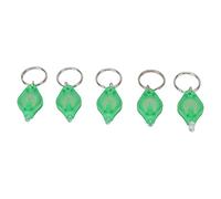 Garosa 5 PCS Mini LED Porte-clés Lampe De Poche Portable Porte-clés Lampe De Poche Doigt Lampe Ultra Lumineux pour Bijoux Détection Parties Acclamations Nouveauté Jouets (Lumière