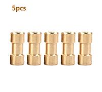 Garosa 5 pièces Moteur cuivre Arbre coupleur coupleur connecteur Manchon Transfert Joint Adaptateur nickelé Fer pour maquettes de navires Robots(3mm-6mm)