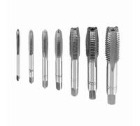 Garosa 7pcs Métrique Métrique Tapage de Robinet M3 M4 M5 M6 M8 M8 M10 Haute dureté Poute en Acier Taps pour en Aluminium en Plastique en Bois avec clé à Robinet Non Incluse