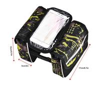 Garosa Aaacessory de vélo Sac de tube avant de vélo Pochette tactile étanche pour téléphone portable Accessoire de vélo (vert)