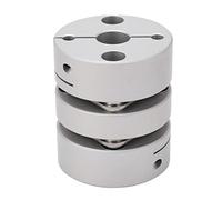 Garosa Accouplement à Double Membrane Accouplement d'arbre en Alliage d'aluminium avec Disque en Acier Inoxydable 54 Mm OD Alésage de 14 Mm à 15 Couple Nominal de 25 Nm pour Moteur Pas à Pas