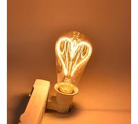 Garosa Ampoule LED en Forme de Coeur à Filament LED Ampoule Rétro Vintage E27 4W 2300K 220LM Transmission Lumineuse élevée Filament en Spirale Flexible Luminosité Réglable Chaude