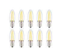 Garosa Ampoules LED E12 Filament Long Mini 1.5W Haute Luminosité Intensité Variable pour Éclairage Paysager Voiture et Domestique 230V 10 Pièces
