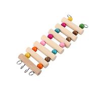 Garosa Animaux Suspendus Échelle De Hamster Escaliers en Bois Pont Pont Échelle À Monter Escaliers Oiseaux Doubles Perroquet Jouet Hamster Perroquets en Cage Jouet Hamac 3Tailles(M)