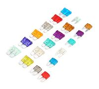 Garosa Assortiment de Fusibles de Voiture, 400 Pièces, Code Couleur avec Marquage d'intensité, Bornes Plaquées Argent et Extracteur de Fusible, Fusibles de Rechange pour Voiture,