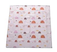 Garosa Baby Play Tapis de Sol Portable Polyvalent pour Chaise Haute Rampant avec un Jeu de Pli Compact 130x130cm