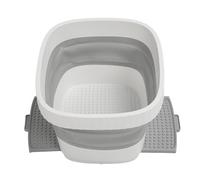 Garosa Bains de Pied Portables avec Fonction de Massage Construite -in et Pédale pour Tremper le Pied en Eau Profonde, pour la Famille et Voyager (WHITE)