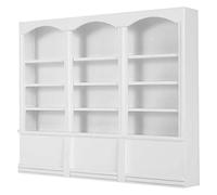 Garosa Bibliothèque de Maison de Poupée, Mini Vitrine en Bois pour Maison de Poupée, avec Une Finition Soignée et Une Apparence Exquise, Meubles de Jouets pour Enfants (White)