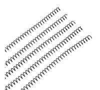Garosa Bobines de Reliure en Spirale, 100 Pièces 48 Boucles, Pas 4:1, épines de Reliure de 8 Mm (BLACK)