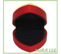 Garosa Boîte à bagues LED Boîte à Anneau En Forme De Coeur élégante Boîte à Bijoux élégante Avec LumièrFR lunettes boite Rouge