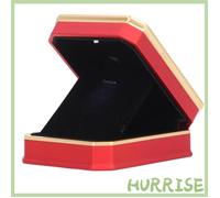 Garosa boîte-cadeau de collier Boîte à Collier Romantique à LED Rouge avec Motif taillé en Diamant pour Présentation montres boite