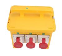 Garosa Boîte de Distribution D'énergie 16A, Boîte D'alimentation Extérieure Résistante aux Intempéries avec Prises Femelles 3P 4P CEE pour la Construction, le Jardin Industriel et la