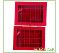 Garosa Boîte de présentation de bagues à bijoux à 24 grilles Boîte De Rangement De Bijoux En Velours 24 Grilles Boîte bijoux boite