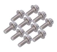 Garosa Boulons à Tête Hexagonale à Bride 10 Pièces, Vis M5 en Acier Inoxydable pour la Fixation de Machines et les Applications Mécaniques (M5*12)