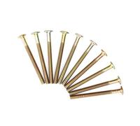 Garosa Boulons de Meubles en Acier au Carbone de 70 Mm, 10 Pièces avec écrous, Attaches pour Planches de Bois, Plans de Travail de Cuisine, Armoires, Placards, Connecteur de Fixation Solide plaqué