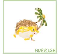 Garosa Broche hérisson Mignon Dessin Animé Hérisson Fleur Broche Pin Hommes Femmes Jaune Alliage Ve OBF montres parure