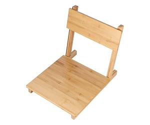 Garosa Chaise de Sol, Chaise de Tatami sans Jambes de Style Japonais Portable en Bambou avec Support de Dos Chaise de Sol Chaise de Dossier de Fenêtre(Couleur Primaire)