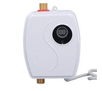 Garosa Chauffe-eau instantané sans Réservoir de 0,04 MPa, Conception Murale, Chauffage électrique Blanc avec écran Tactile, pour Cuisine, Salle de Bain, (Prise UE 220V)