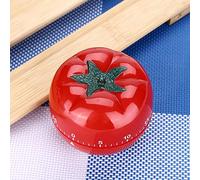 Garosa Compte à Rebours Mécanique de 60 Minutes en Forme de Tomate, Aucune Pile Nécessaire pour la Cuisine, la Pâtisserie, la Maison et L'école (Grande Taille 7,2 * 5,5 cm)