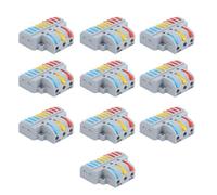 Garosa Connecteur de fil rapide 10pcs Borne à Pince de Bloc de Fil Connecteur Électrique à Câblage Rapide 3 Entrées 9 Sorties