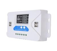 Garosa Contrôleur de Charge Solaire avec écran LCD 4 Ports USB Gestion de Charge à 3 étapes Double MOS Anti-reflux pour le Système de Batterie du Panneau Solaire (60A)