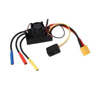 Garosa Contrôleur de Vitesse électronique 60A RC, ESC sans Balais à L'épreuve de l'eau avec Ventilateur de Refroidissement pour 1:10 sur la Route des Véhicules RC sur la Route, 9