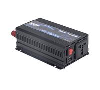 Garosa Convertisseur de Puissance de Voiture en Aluminium 300 W DC 12 V vers AC 220 V avec 2 A USB LCD Ventilateur de Refroidissement pour Les Voyages en Voiture, Les Voyages en Extérieur, (Black)