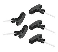 Garosa Cordon de Traction pour Tondeuse à Gazon, 5 Pièces, Corde de Démarrage en Polyester avec Poignée en Plastique, Démarreur à Traction de 125 Cm pour Plaque de 168F, Cordon Blanc, Poignée Noire
