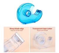 Garosa Coupe-Ruban de Bureau Transparent, Distributeur de Ruban Adhésif en Plastique Polyvalent, Design Compact pour l'artisanat de Bureau et de Maison 10.2x7.2x2.5cm